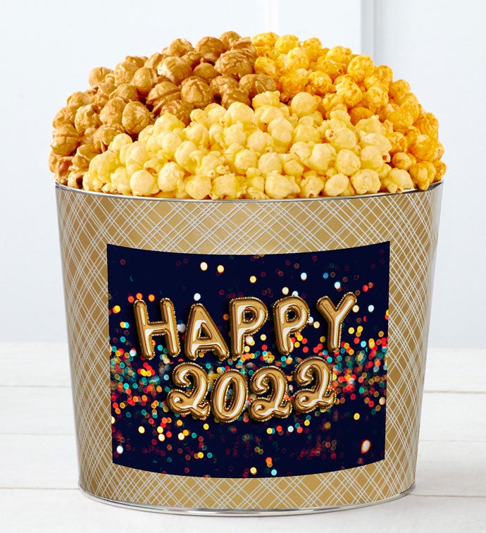 Tins With Pop® Happy 2022 Gold Balloons